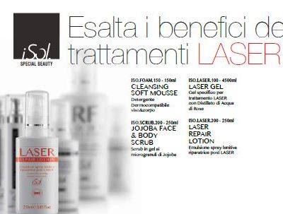 I cosmetici iSol. esaltano i trattamenti con le apparecchiature